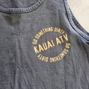 Mens Kauai ATV Do Something Dirty Tank Top Gray Graphic‎ Sleeveless